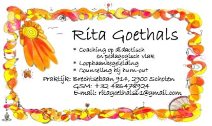 Naamkaartje RITA GOETHALS